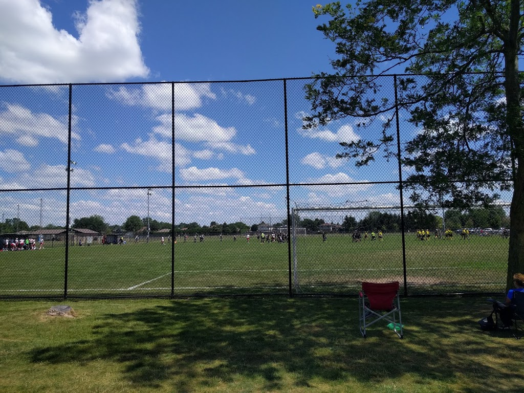 fence of a soccer field located at van dyk park 