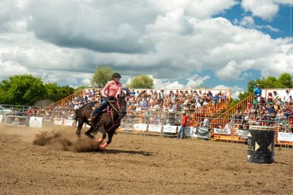 Woman riding a horse