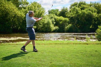 Man golfing 